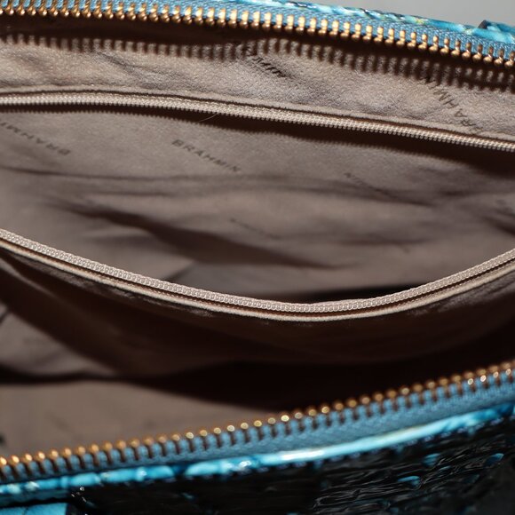 NWT Brahmin Large Duxbury Satchel Lagoon Melbourne with Shoulder strap - Picture 7 of 9